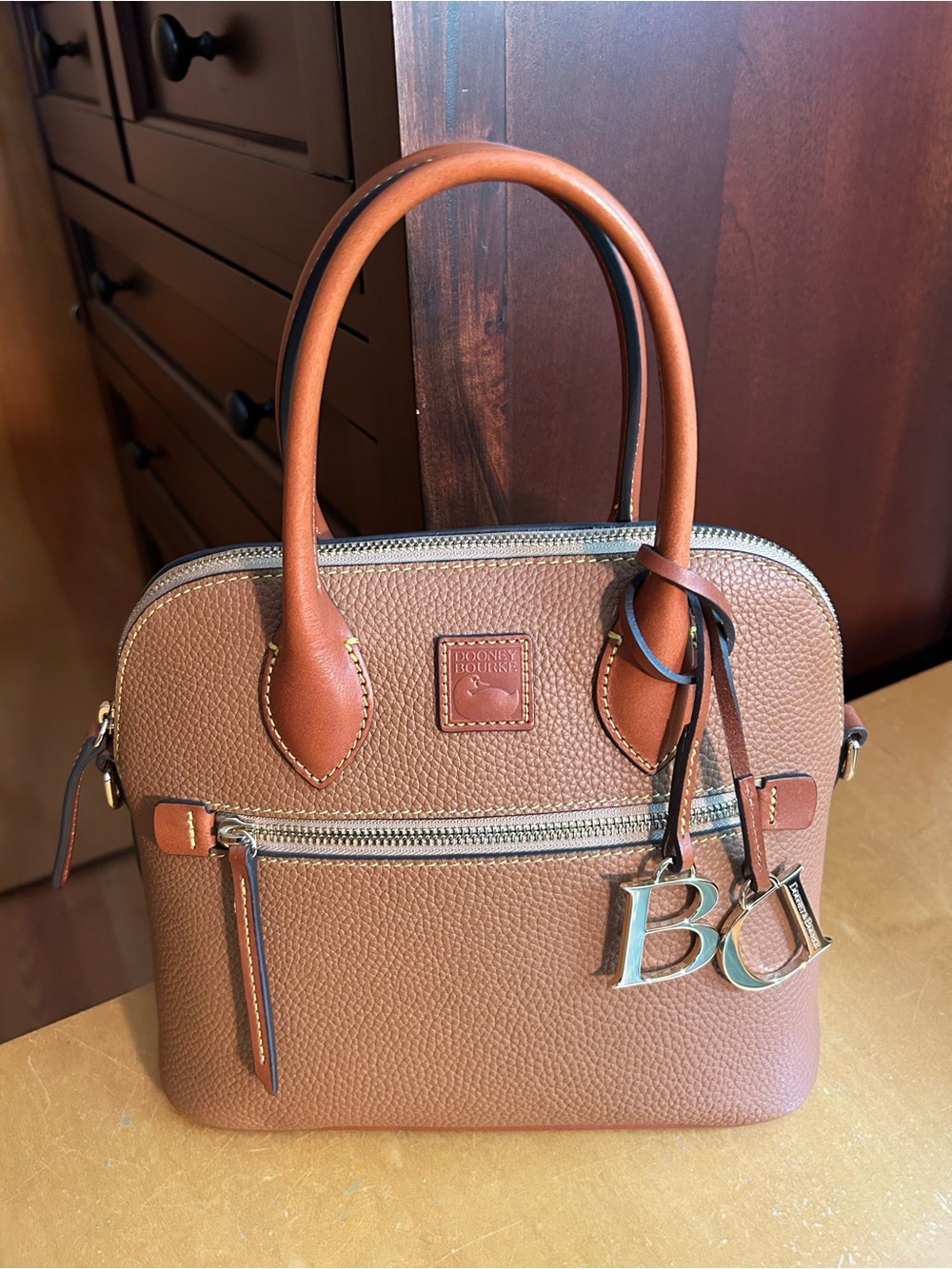 Dooney & Bourke Domed Satchel in Pebbled Leather